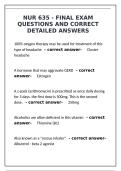 NUR 635 - Final Exam Questions and Correct Detailed Answers&NewLine;