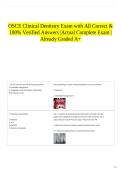 OSCE Clinical Dentistry Exam with All Correct & 100&percnt; Verified Answers &vert;Actual Complete Exam &vert;Already Graded A&plus;