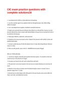 CIC exam practice questions with complete solutions
