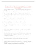 STA 261 Exam 1 Review - Miami University &vert; UPDATED Questions with 100&percnt; Correct Answers 