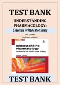 Updated&sol;Latest Understanding Pharmacology Essentials for Medication Safety 2nd Edition M&period; Linda Workman Linda A&period; LaCharity Test Bank Comprehensive Pharmacology Resource Complete Chapter Questions Answers Rationales Drug Classifications Dosage Calculations