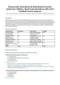 Texas Life and Health Insurance Exam &ndash; Texas Department of Insurance &lpar;TDI&rpar; General Lines Agent &ndash; 2026&sol;2027 Edition &ndash; Verified Questions and Answers