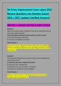 &NewLine;VA Driver Improvement Exam Latest 2026 &NewLine;Newest Questions and Answers &lpar;Latest &NewLine;2026 &sol; 2027 Update&rpar; &lpar;Verified Answers&rpar;