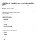 NUR 113 Exam 3 &ndash; Study Guide&comma; Notes & Practice Questions &lpar;2026 Updated&rpar;