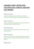 PARAMEDIC FISDAP CERTIFICATION&NewLine;EVALUATION 2026 COMPLETE QUESTIONS&NewLine;AND ANSWERS&NewLine;