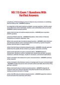 NS 115 Exam 1 Questions With Verified Answers&period;