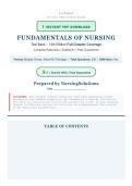 Potter & Perry Fundamentals of Nursing 12th Edition Test Bank&colon; 230 Q&A with Rationales &vert; NGN-Style & SATA &vert; A&plus; Guide