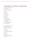 NIHSS GROUP C - PATIENTS 1-6 EXAM GUIDE