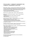 PPN 302 WEEK 7- COMMUNITY ASSESSMENT AND COMMUNITY ENGAGEMENT QUESTIONS