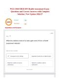 WGU D443 HESI RN Health Assessment Exam Questions and Correct Answers with Complete Solution &vert; New Update 2026&sol;27 