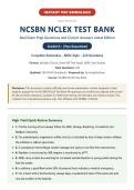 NCSBN NCLEX Test Bank &colon; 220 Questions & Answers with Rationales &vert; NGN-Style & SATA &vert; A&plus; Guide