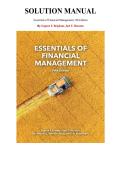 Solutions Manual for Essentials of Financial Management 5th Edition By Eugene Brigham&comma; Joel Houston&comma; Chapter 1-21 &vert; All Chapters