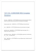 1311 Ch&period; 3 2025&sol;2026 With Complete &NewLine;Solutions 