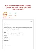 WGU D443 OA Health Assessment &vert; Attempt 2 Questions and Correct Answers &vert; New Update 2026&sol;27 &vert; Graded A&plus;