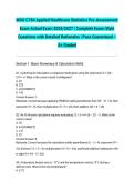 WGU C784 Applied Healthcare Statistics Pre-Assessment Exam Actual Exam 2026&sol;2027 &vert; Complete Exam-Style Questions with Detailed Rationales &vert; Pass Guaranteed &ndash; A&plus; Graded