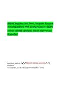 ABMDI Registry Final Exam Complete Accurate &NewLine;Actual Questions With Verified Answers &lpar;100&percnt; &NewLine;correct verified solutions&rpar; Brand-new Version&period; &NewLine;Graded A&plus; 