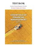 Test Bank for Essentials of Financial Management&comma; 5th Edition by Eugene Brigham&comma; Joel Houston Chapter 1-21 &vert; All Chapters