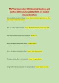 MSP Test Exam Latest 2026 Updated Questions and &NewLine;Verified 100&percnt; Solutions &lpar;2026&sol;2027&rpar; &vert;A&plus; Graded &NewLine;&vert;Guaranteed Pass 