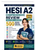 HESI A2 COMPREHENSIVE &NewLine;REVIEW QUESTIONS & ANSWERS &NewLine;2026&ndash;2027&NewLine;500 ORIGINAL PRACTICE &NewLine;QUESTIONS WITH DETAILED &NewLine;RATIONALES