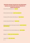Publix Bakery Manager Test Study Exam Latest 2026 Updated &NewLine;Questions and Verified 100&percnt; Solutions &lpar;2026&sol;2027&rpar; &vert;A&plus; &NewLine;Graded &vert;Guaranteed Pass