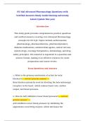 NU 636 Advanced Pharmacology Questions with Verified Answers Study Guide Herzing university Latest Update this year