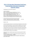 WGU C215 Operations Management Final Exam &vert; Exam Questions with Answer Explanations &lpar;2026&sol;2027 Edition&rpar;
