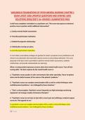 VARCAROLIS FOUNDATIONS OF PSYCH-MENTAL NURSING CHAPTER 1 &NewLine;EXAM LATEST 2026 UPDATED QUESTIONS AND VERIFIED 100&percnt; &NewLine;SOLUTIONS &lpar;2026&sol;2027&rpar; &vert;A&plus; GRADED &vert;GUARANTEED PASS