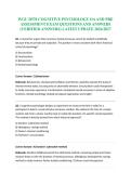 WGU D570 COGNITIVE PSYCHOLOGY OA AND PRE ASSESSMENT EXAM QUESTIONS AND ANSWERS &lpar;VERIFIED ANSWERS&rpar; LATEST UPDATE 2026&sol;2027