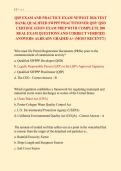 QSP EXAM AND PRACTICE EXAM NEWEST 2026 TEST &NewLine;BANK&vert; QUALIFIED SWPPP PRACTITIONER QSP&sol; QSD &NewLine;CERTIFICATION EXAM PREP WITH COMPLETE 200 &NewLine;REAL EXAM QUESTIONS AND CORRECT VERIFIED &NewLine;ANSWERS&sol; ALREADY GRADED A&plus; &lpar;MOST RECENT&excl;&excl;&rpar; 