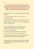 CON 1200V FINAL EXAM NEWEST 2026 ACTUAL &NewLine;EXAM&vert; COMPLETE 250 REAL EXAM QUESTIONS AND &NewLine;CORRECT VERIFIED ANSWERS&sol; GRADED A&plus;&vert; CON &NewLine;1200V FINAL EXAM REVIEW &lpar;MOST RECENT&excl;&excl;&rpar; 