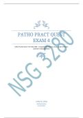 Patho Practice Exam 4 for NSG 3280 &ndash; Comprehensive Review&comma; Study Guide & Practice Questions &lpar;2026 Updated&rpar;