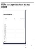 NIH Stroke Scale Group B Patient 1-6 EXAM &lpar;2025-2026&rpar; QUESTIONS AND &lpar;elaborated&rpar; application&period;