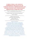 FLORIDA FUNERAL LAWS AND RULES &NewLine;COMPREHENSIVE PRACTICE EXAM AND &NewLine;COMPLETE TEST BANK &vert; VERIFIED QUESTIONS AND &NewLine;ANSWERS WITH SOLUTIONS &vert; UPDATED 2026&sol;2027 &NewLine;PREMIUM STUDY AND REVIEW GUIDE