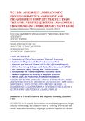 WGU D344 ASSESSMENT AND DIAGNOSTIC &NewLine;PROCESSES OBJECTIVE ASSESSMENT AND &NewLine;PRE-ASSESSMENT COMPLETE PRACTICE EXAM &NewLine;TEST BANK &vert; VERIFIED QUESTIONS AND ANSWERS &vert; &NewLine;UPDATED 2026&sol;2027 COMPREHENSIVE STUDY GUIDE 