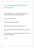 MA Jurisprudence Exam Questions With Correct Answers 