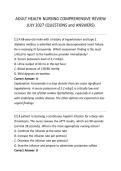 ADULT HEALTH NURSING COMPREHENSIVE REVIEW &NewLine;JULY 2027 &lpar;QUESTIONS and ANSWERS&rpar; 