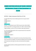 ZABBIX CERTIFIED SPECIALIST EXAM 2 2026&sol;2027 &vert; 150 Questions &vert; Grade A &vert; Pass Guaranteed - A&plus; Graded&NewLine;&NewLine;