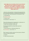 SOM&sol; OBRA EXAM AND PRACTICE EXAM NEWEST &NewLine;2026 TEST BANK&vert; COMPLETE 500 REAL EXAM &NewLine;QUESTIONS AND CORRECT VERIFIED ANSWERS&sol; &NewLine;ALREADY GRADED A&plus;&vert; SOM&sol; OBRA EXAM PREP &NewLine;&lpar;MOST RECENT&excl;&excl;&rpar; 