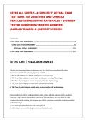 LETRS ALL UNITS 1&ndash; 4 &lpar;2026&sol;2027&rpar; ACTUAL EXAM TEST BANK 300 QUESTIONS AND CORRECT DETAILED ANSWERS WITH RATIONALES &plus; 200 MOST TESTED QUESTIONS &lpar;VERIFIED ANSWERS&rpar; &vert;ALREADY GRADED A&plus;&vert;&vert;NEWEST VERSION