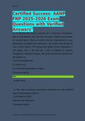 Certified Success AANP FNP 2025-2026 Exam Questions with Verified Answers&period;