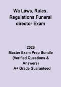 WA Laws&comma; Rules & Regulations Funeral Director Exam&colon; Complete Study Guide&comma; Legal Review Notes & Practice Questions PDF