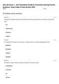 NSG 440 Exam 2 &ndash; GCU Population Health & Community Nursing Practice Questions&comma; Study Guide & Exam Review 2026