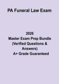 PA Funeral Law Exam&colon; Complete Pennsylvania Funeral Law Study Guide&comma; Review Notes & Practice Questions PDF
