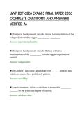 UWF EDF 6226 EXAM 3 FINAL PAPER 2026&NewLine;COMPLETE QUESTIONS AND ANSWERS&NewLine;VERIFIED A&plus;