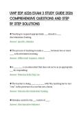 UWF EDF 6226 EXAM 3 STUDY GUIDE 2026&NewLine;COMPREHENSIVE QUESTIONS AND STEP&NewLine;BY STEP SOLUTIONS