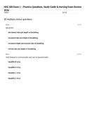 NSG 300 Exam 1 &ndash; Practice Questions&comma; Study Guide & Nursing Exam Review 2026