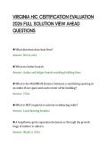 VIRGINIA HIC CERTIFICATION EVALUATION&NewLine;2026 FULL SOLUTION VIEW AHEAD&NewLine;QUESTIONS