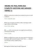 VIRGINIA HIC FINAL PAPER 2026&NewLine;COMPLETE QUESTIONS AND ANSWERS&NewLine;VERIFIED A&plus;