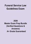 Funeral Service Law Guidelines Exam&colon; Complete Study Guide&comma; Legal Review Notes & Practice Questions PDF