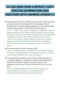 CLC 056 ANALYZING CONTRACT COSTS&NewLine;PRACTICE EXAMINATION 2026&NewLine;QUESTIONS WITH ANSWERS GRADED A&plus;